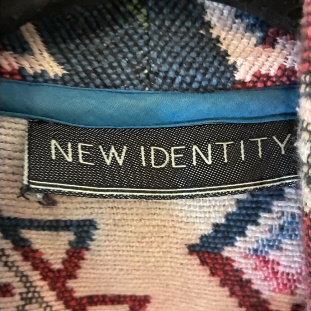 Vintage New Identity Southwestern Geometric Patterned Jacket - Multicolor Large